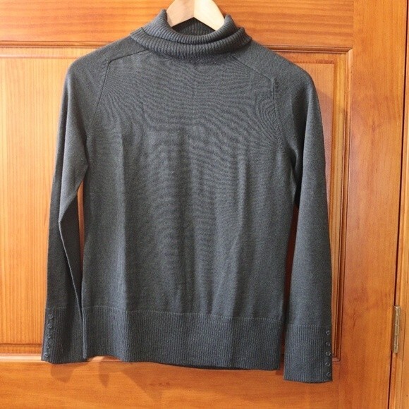 VICTOR ALFARO Vintage Gray Wool Turtleneck Sweater Long Sleeve Medium Designer - Picture 2 of 9